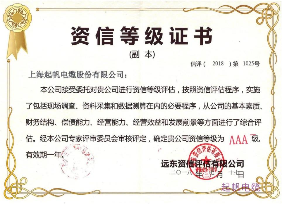 資信等級(jí)認(rèn)證 資信等級(jí)認(rèn)證